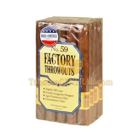 Factory Throwouts No. 59 Premium Cigars Bundle of 20