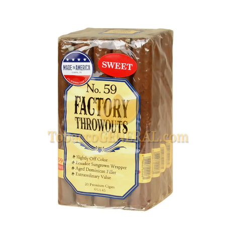 Factory Throwouts No. 59 Sweet Premium Cigars Bundle of 20