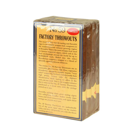 Factory Throwouts No. 59 Sweet Premium Cigars Bundle of 20