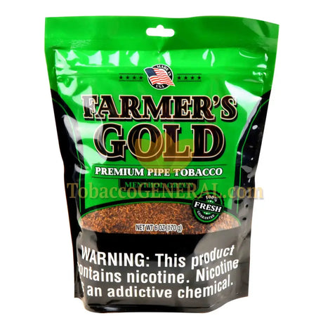 Farmer’s Gold Pipe Tobacco Menthol Green 6 oz. Pack