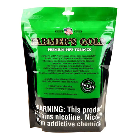 Farmer’s Gold Pipe Tobacco Menthol Green 6 oz. Pack