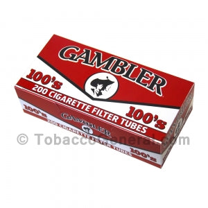 Gambler Filter Tubes 100 mm Full Flavor 5 Cartons of 200