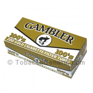 Gambler Filter Tubes 100 mm Gold (Light) 5 Cartons of 200