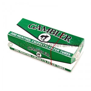 Gambler Filter Tubes King Size Menthol 5 Cartons of 200