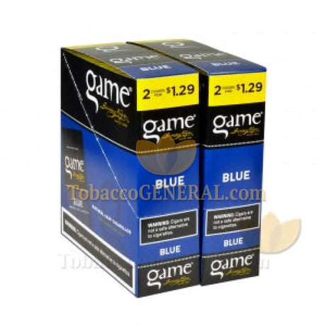 Game Cigarillos Foil Blue 2 for 1.29 Pre-Priced 30 Packs of 2