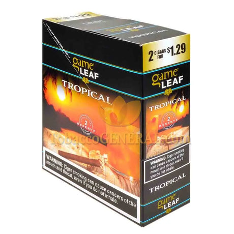 Game Leaf Cigarillos 1.29 Pre-Priced 15 Packs of 2 Tropical