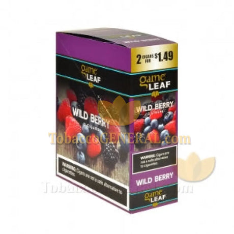 Game Leaf Cigarillos 1.49 Pre-Priced 15 Packs of 2 Wild Berry