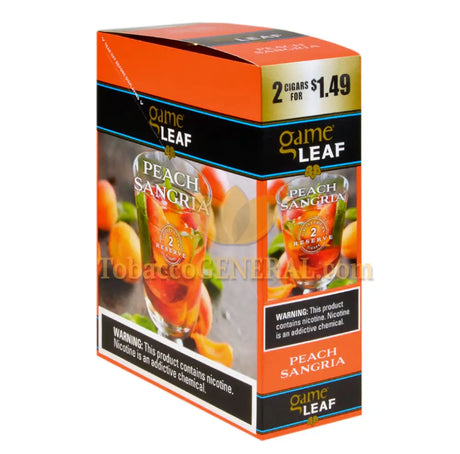 Game Leaf Cigarillos 2 for 1.49 15 Packs of 2 Peach Sangria