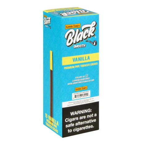 Good Times Black Smooth Cigarillos Vanilla Pack of 15