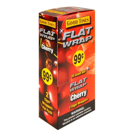 Good Times Flat Wraps Cherry 25 Packs of 2 Pre-Priced