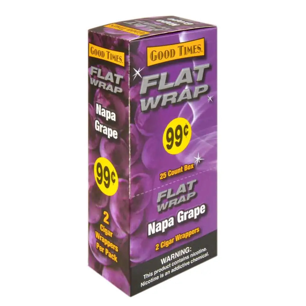 Good Times Flat Wraps Grape 25 Packs of 2 Pre-Priced