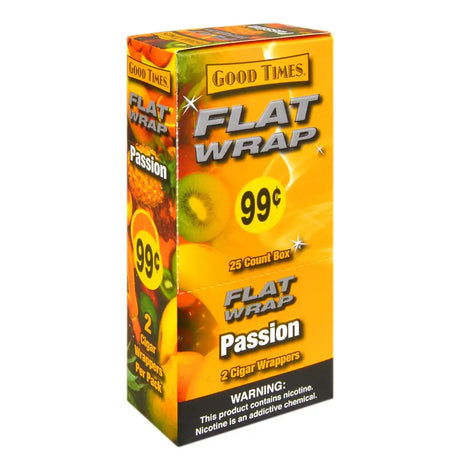 Good Times Flat Wraps Passion 25 Packs of 2 Pre-Priced