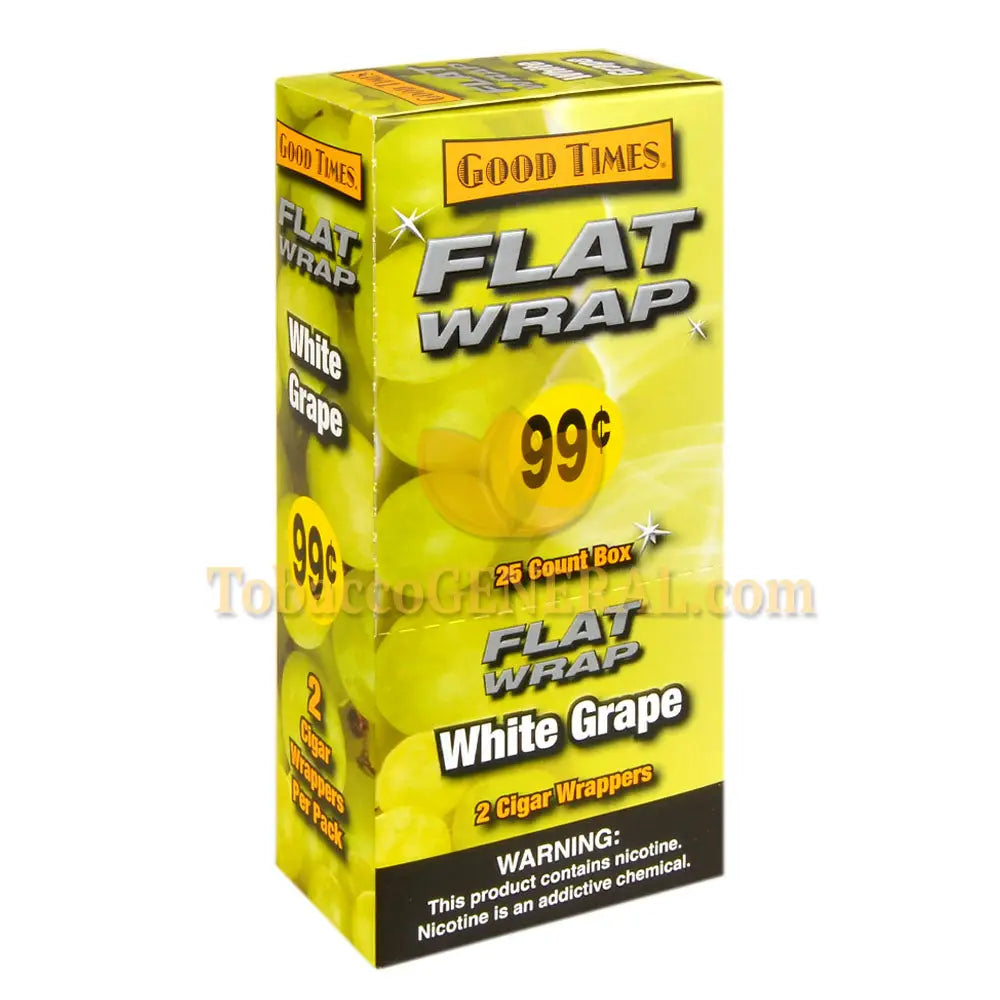 Good Times Flat Wraps White Grape 25 Packs of 2 Pre-Priced