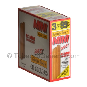 Good Times Mini Cigarillos Sweet Pre Priced 15 Packs of 3