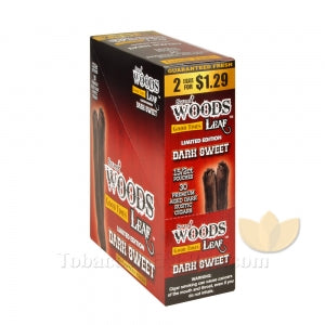 Good Times Sweet Woods Leaf Cigars Dark Sweet 2 for 1.29 Pre-Priced 15 Packs of 2