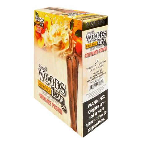 Good Times Sweet Woods Leaf Cigars Creamy Peach 15 Packs of 2