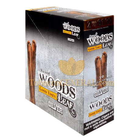 Good Times Sweet Woods Leaf Cigars Silver 1.39 Pre-Priced 15 Packs of 2