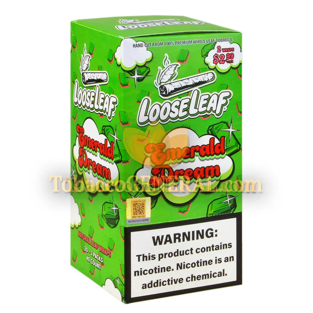 Loose Leaf Emerald Dream Wraps 20 Packs of 2