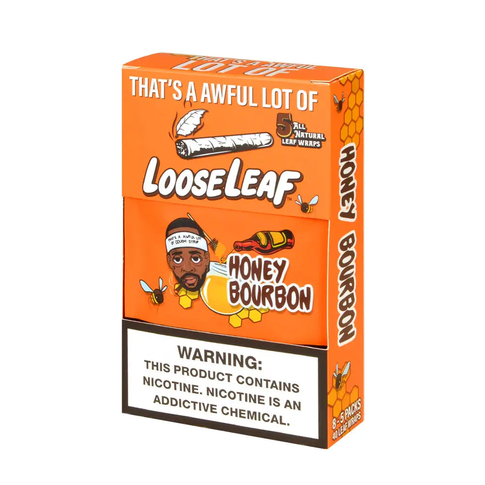 Loose Leaf Honey Bourbon wraps 8 packs of 5