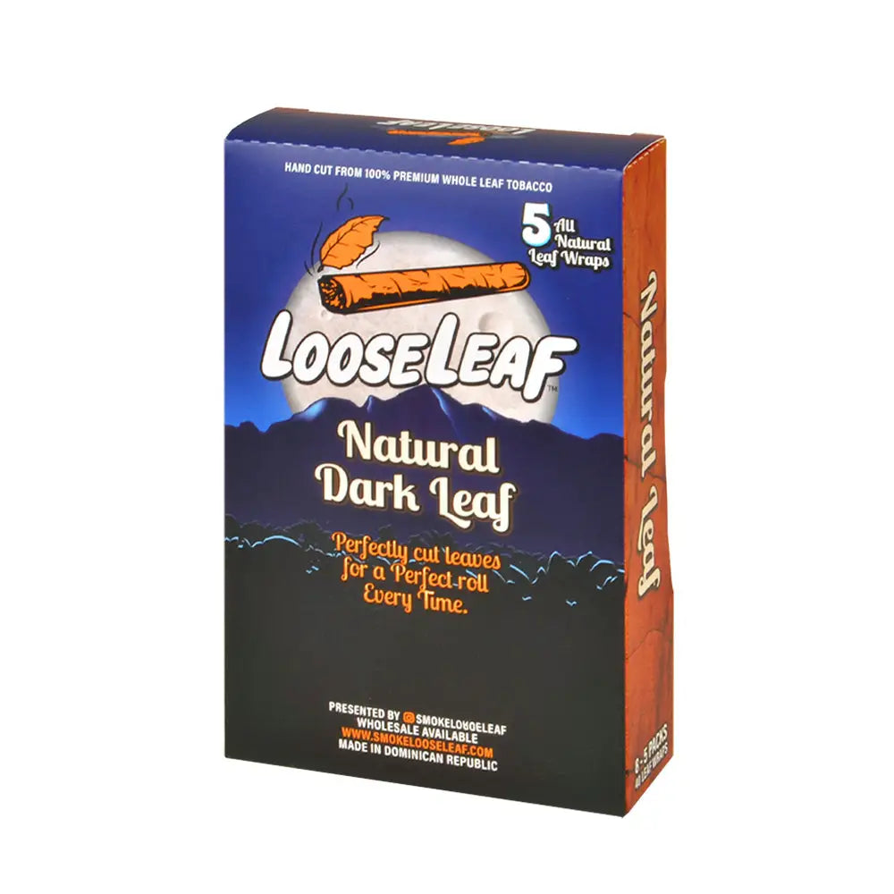 Loose Leaf Natural Dark wraps 8 packs of 5