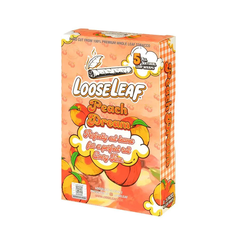 Loose Leaf Peach Dream wraps 8 packs of 5