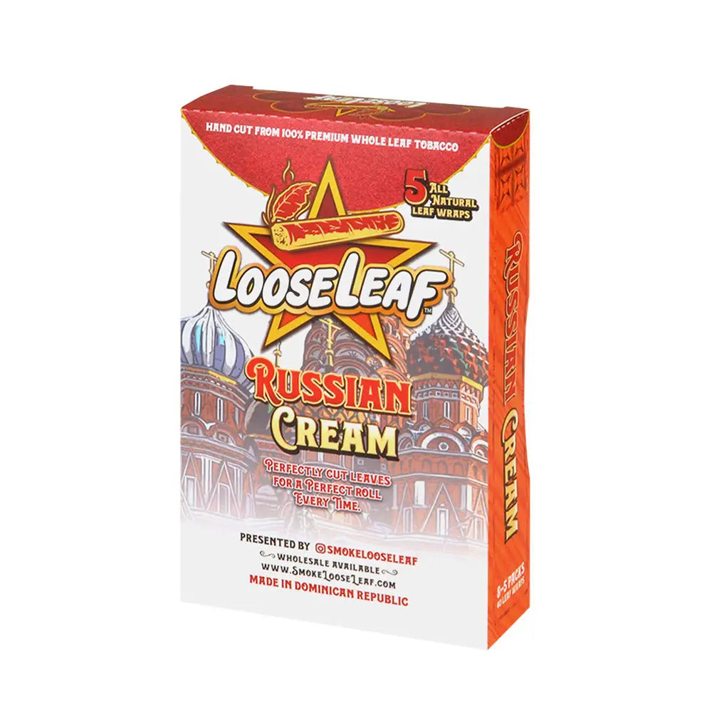 Loose Leaf Russian Cream wraps 8 packs of 5