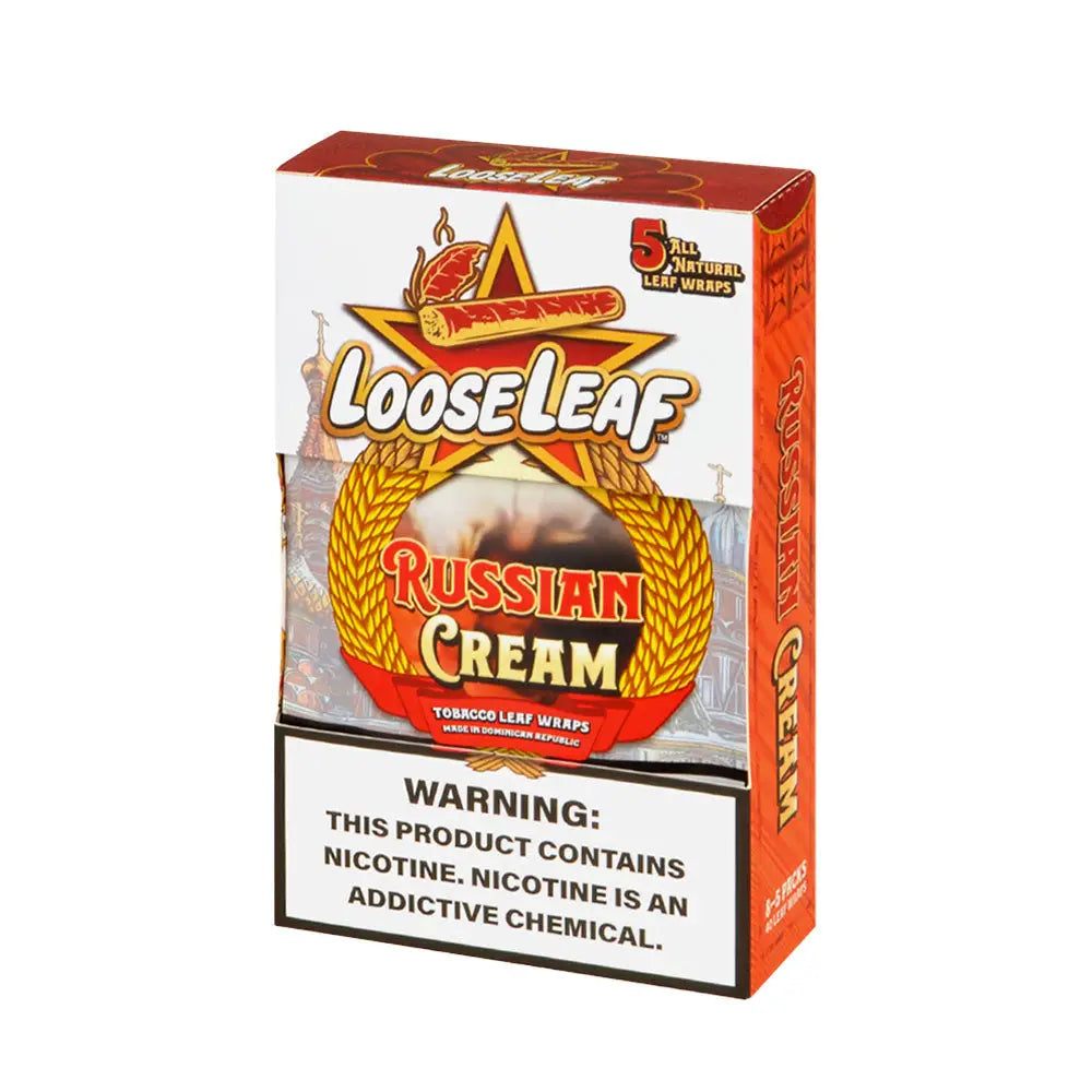 Loose Leaf Russian Cream wraps 8 packs of 5