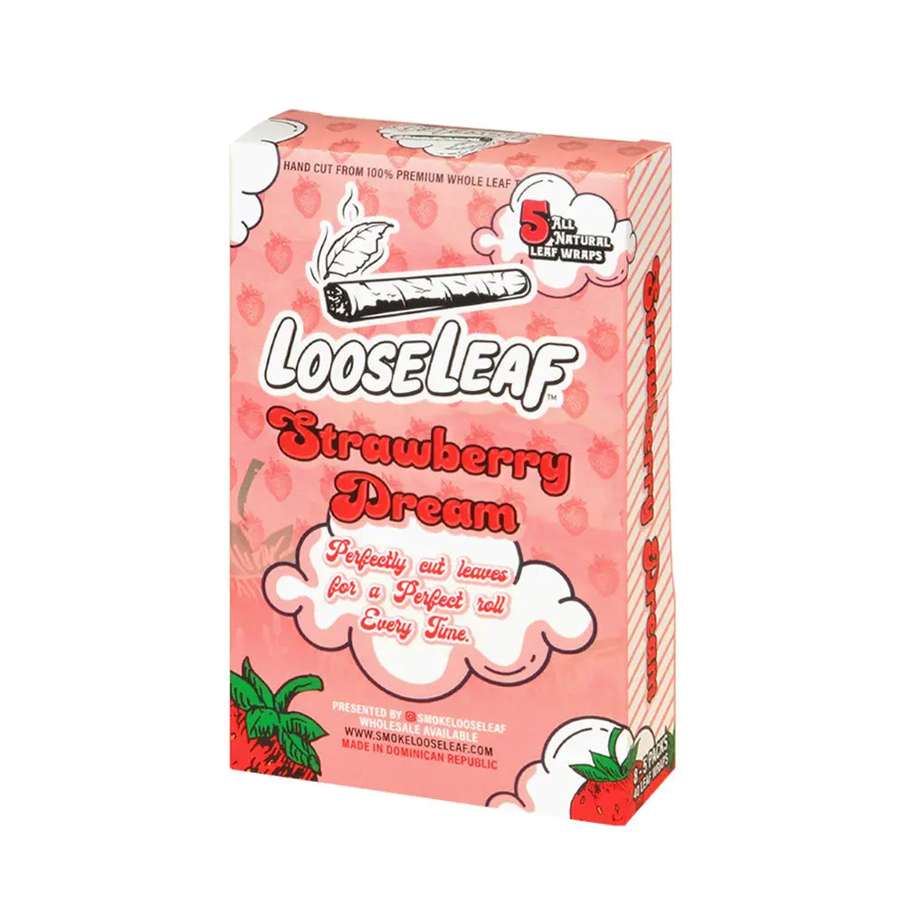 Loose Leaf Strawberry Dream wraps 8 packs of 5