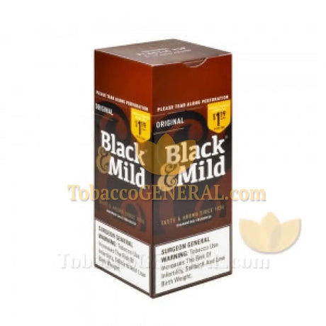 Middleton’s Black & Mild Regular 1.19 Pre-Priced Cigars Box of 25