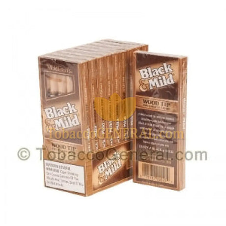 Middleton’s Black & Mild Wood Tip Cigars 10 Packs of 5