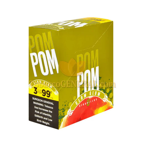 Pom Pom Cigarillos 99 Cent Pre Priced 15 Packs of 3 Cigars Slow Glow