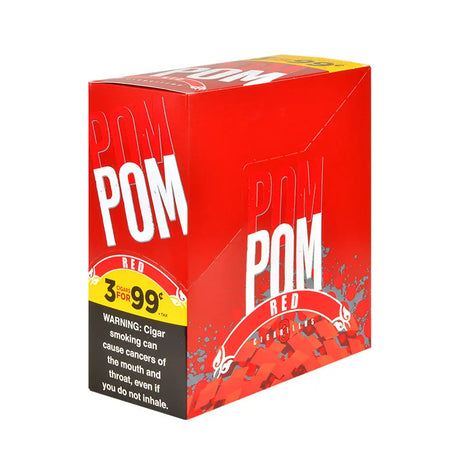 Pom Pom Cigarillos 99 Cent Pre Priced 15 Packs of 3 Cigars Sweet(Red)