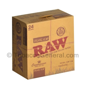 RAW Organic Connoisseur Papers With Tips King Size Slim Pack of 24