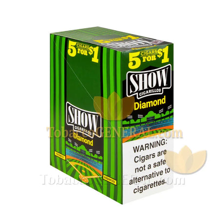 Show Cigarillos Diamond Pre Priced 15 Packs of 5