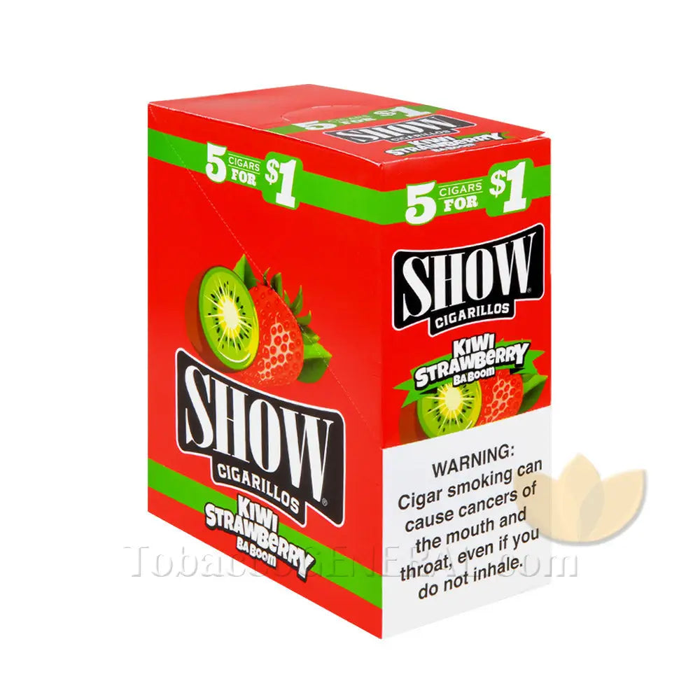 Show Cigarillos Kiwi Strawberry Ba Boom Pre Priced 15 Packs of 5