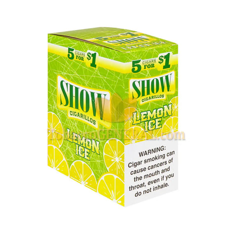 Show Cigarillos Lemon Ice Pre Priced 15 Packs of 5