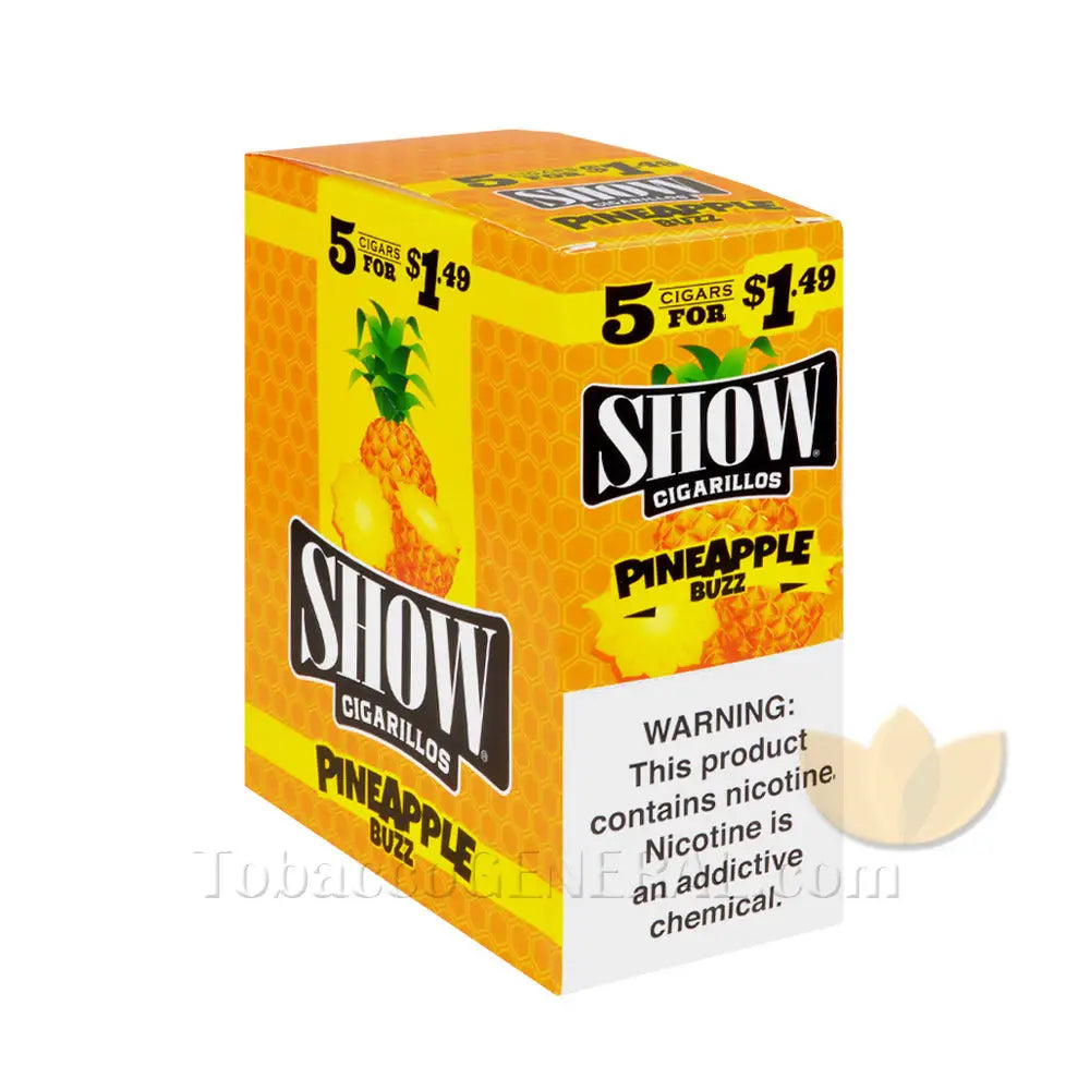 Show Cigarillos Pineapple Buzz 1.49 Pre-Priced 15 Packs of 5