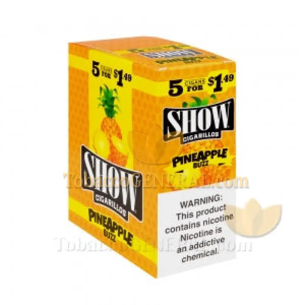 Show Cigarillos Pineapple Buzz 1.49 Pre-Priced 15 Packs of 5