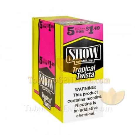 Show Cigarillos Tropical Twista 1.49 Pre-Priced 15 Packs of 5