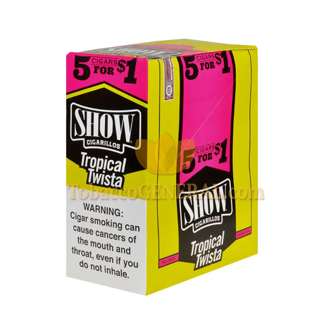 Show Cigarillos Tropical Twista Pre Priced 15 Pouches of 5