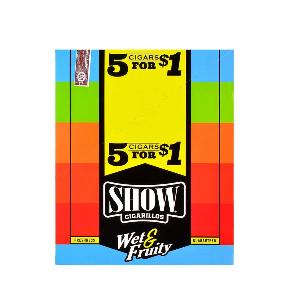 Show Cigarillos Wet & Fruity Pre Priced 15 Pouches of 5