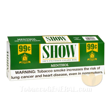 Show Menthol Filtered Cigars 10 Packs of 20