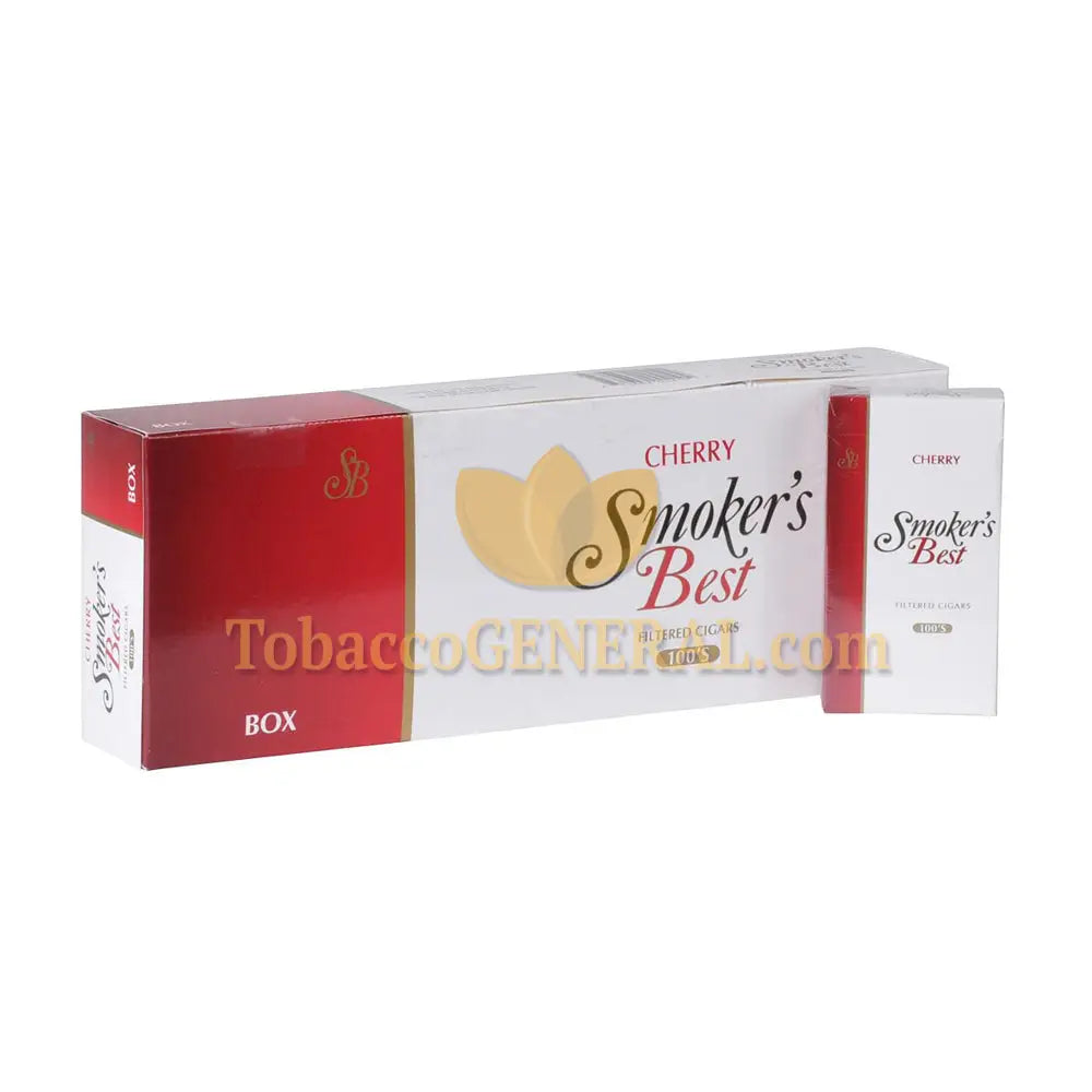 Smoker's Best Cherry Filtered Cigars 10 Packs of 20 1