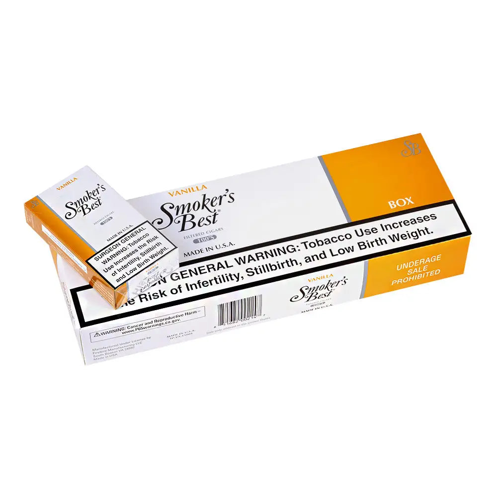 Smoker’s Best Vanilla Filtered Cigars 10 Packs of 20