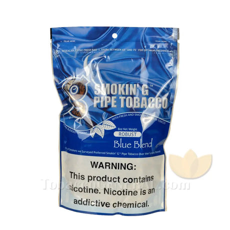 Smokin G Pipe Tobacco Robust Blue Blend 8 oz. Pack