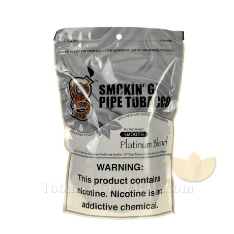 Smokin G Pipe Tobacco Smooth Platinum Blend 8 oz. Pack