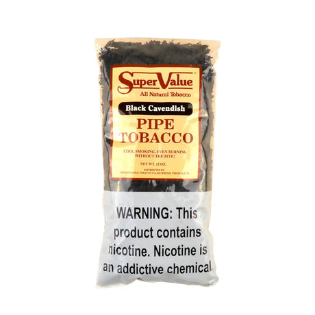 Super Value Black Cavendish Pipe Tobacco 12 oz. Pack