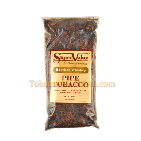 Super Value Bourbon Whiskey Cavendish Pipe Tobacco 12 oz. Pack