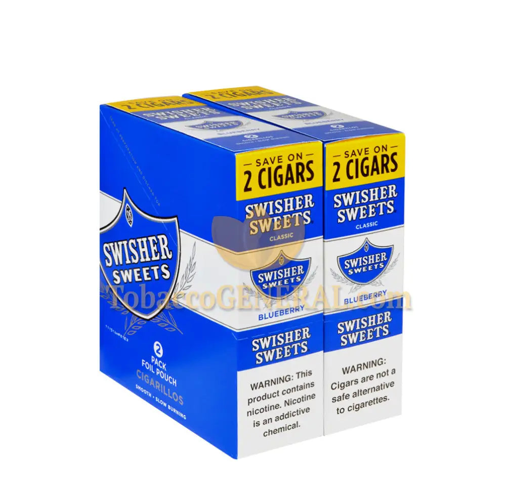 Swisher Sweets Blueberry Cigarillos 30 Packs of 2