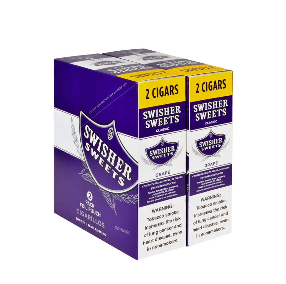 Swisher Sweets Grape Cigarillos 30 Packs of 2